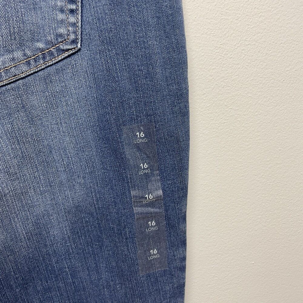 M Jeans By Maurices Classic Flare Women's Plus Sz 16 Long Mid-Rise Super Stretch - Picture 9 of 10